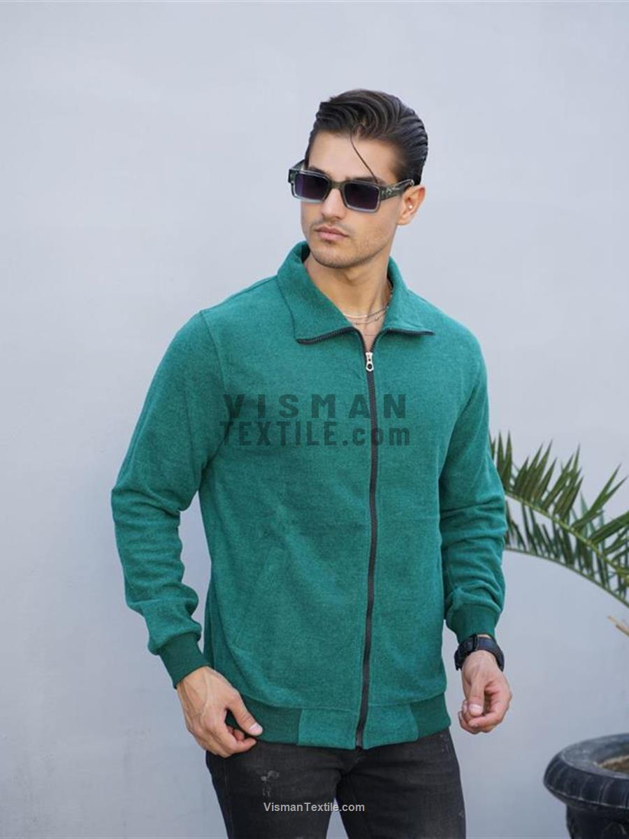 بلوز یقه دار تمام زیپ آستین بلند سلانیک